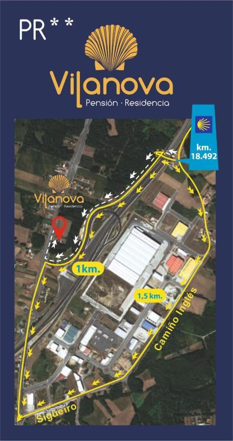 Pension Vilanova Sigueiro Bagian luar foto